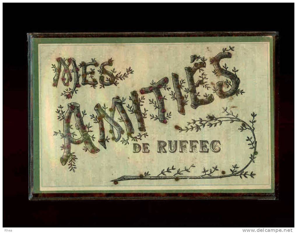 16 - RUFFEC - Mes Amitiés De - Carte Avec Paillettes - Autres & Non Classés