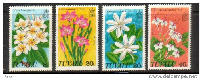 TUVALU FLOWER FLOWERS SET OF 4 ISSUED 04-10-1978 MINT SG92-95 READ DESCRIPTION !! - Tuvalu