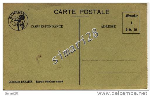 BANANIA - CARTE POSTALE - EXPOSITION COLONIALE DE MARSEILLE 1922 ( C P De Carnet ) - Chocolat