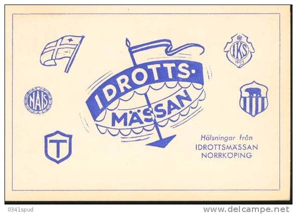 1962  Suéde Sweden   Norrkoping  Idrotts Massan Sur Carte - Other & Unclassified