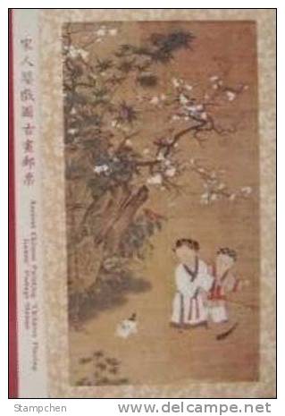 Folder Taiwan 1979 Ancient Chinese Painting Stamps- Boy Playing Cat Plum Blossom Camellia Bamboo - Neufs