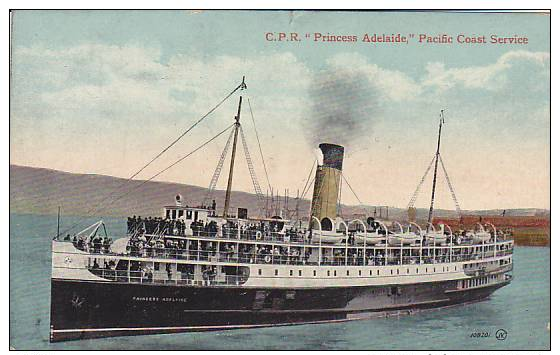 C.P.R. "Princess Adelaide" Pacific Coast Service, B.C. , Canada, 00-10s - Sonstige & Ohne Zuordnung