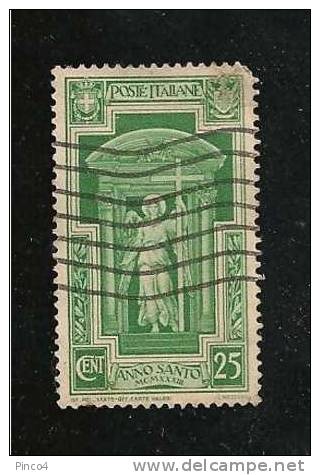 ITALIA REGNO 1933 ANNO SANTO 25 CENT. USATO - Usati