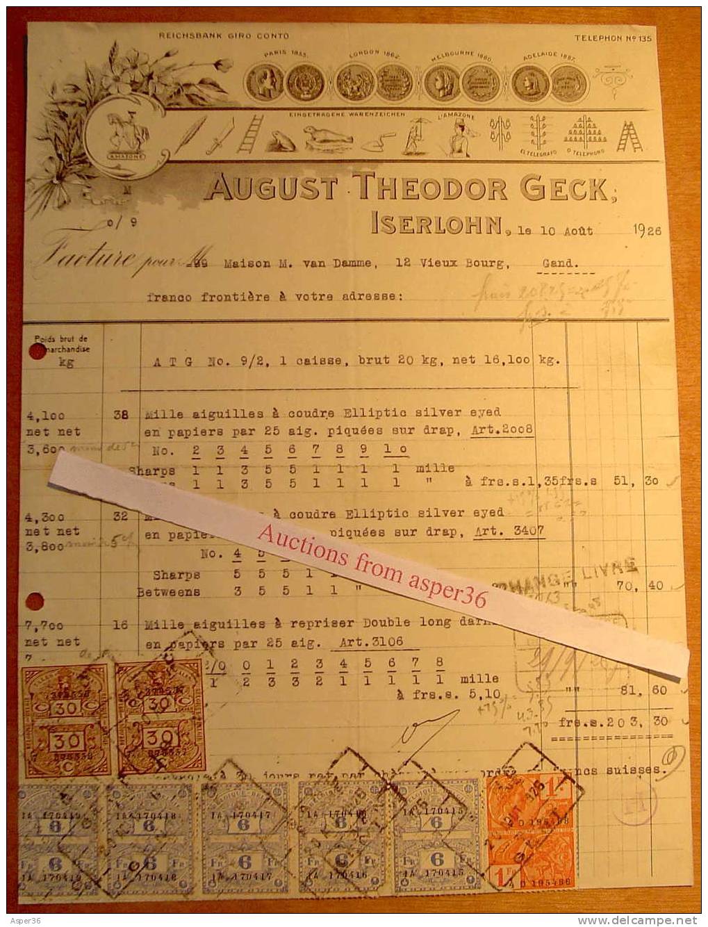 August Theodor Geck, Iserlohn 1926 - Otros & Sin Clasificación