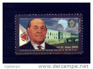 Brasil Brazil 2010 ** Centenario Del Presidente Tancredo De Almeida Neves. Mapa, Escudo, Emblema. - Unused Stamps