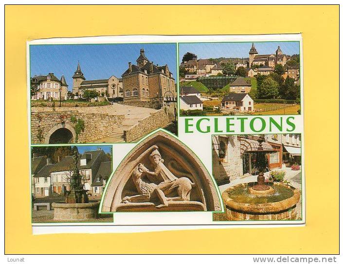 19 EGLETONS : L'hôtel De Ville L'église Vues Du Bourg - Egletons
