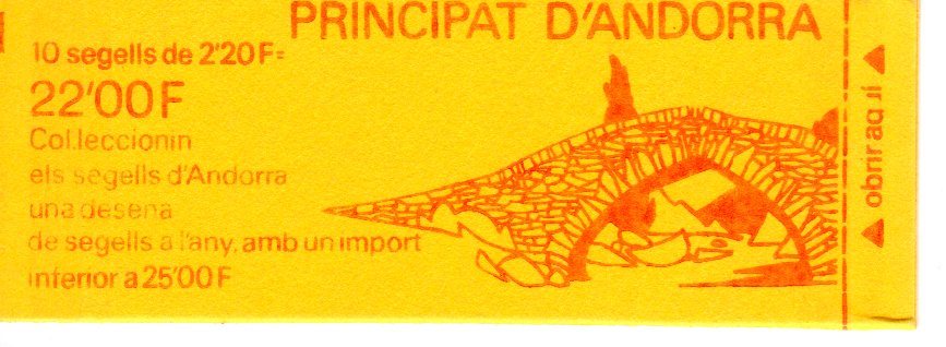 ANDORRE FRANCAIS - Armoiries 2,20 F ** N°379 - émis En Carnet Neuf** Non Ouvert -  Cote 11 &euro; - Booklets
