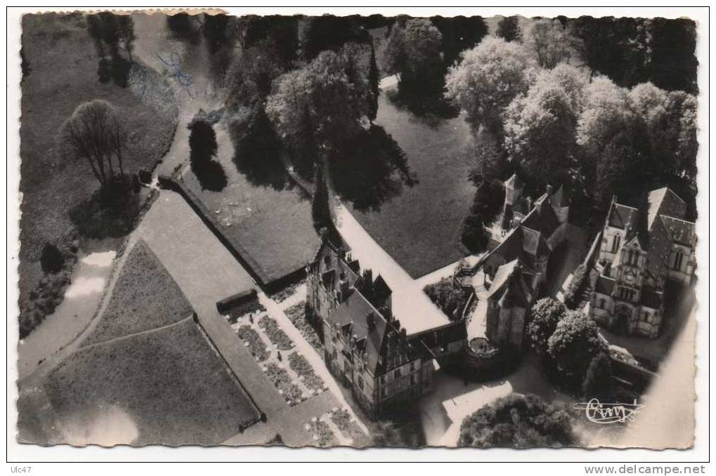 - 76 - CLERES. - Vue Aérienne Du Château Et Du Parc. - Carte Photo - Scan Verso - - Clères