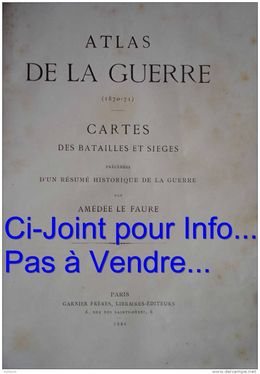 GUERRE 1870-71 Français-Prussiens / Atlas De 1886 / Carte De Bataille /  WISSEMBOURG  ( Bas-Rhin  ) - Cartes Topographiques