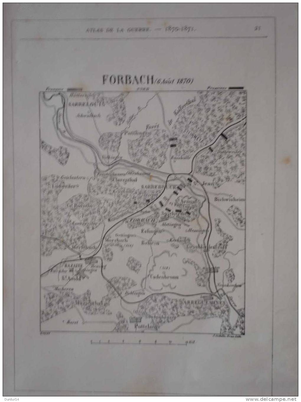 GUERRE 1870-71 / Français-Prussiens / Atlas De 1886 / Carte De Bataille /  FORBACH  ( Moselle  ) - Cartes Topographiques