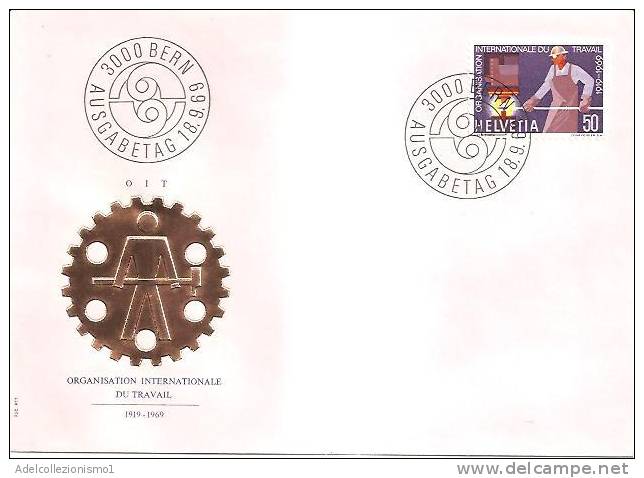 46963)lettera F.d.c. Svizzera Con Un Valore + Annullo - FDC