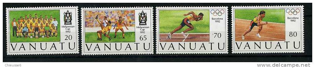 Vanuatu ** N° 891 à 894 - La Coupe De Mélanésie De Foot Et JO De Barcelone - Vanuatu (1980-...)