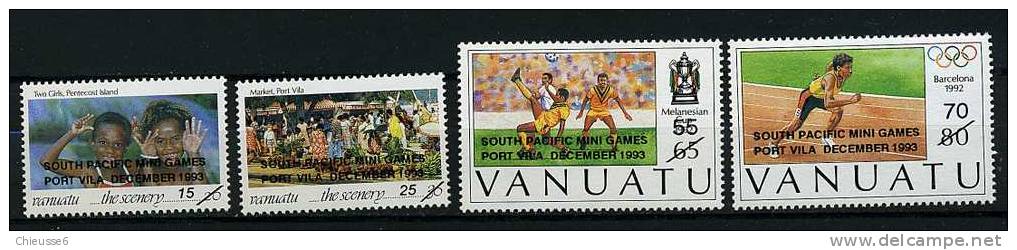 Vanuatu ** N° 939 à 942 Surchargés - Mini-jeux Du Pacirfique Sud - Vanuatu (1980-...)