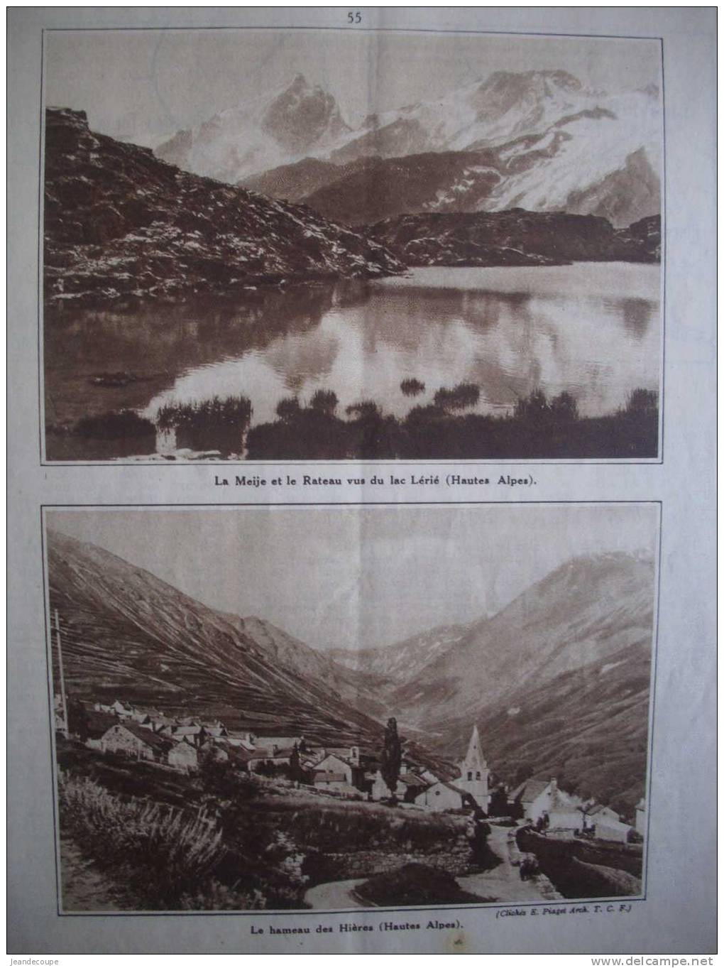 ARTICLE-REGIONNALISME- Hautes Alpes - Lac Du Pontet - Lautaret - La Grave Et La Meije - Les Hières -  1931- - Documents Historiques