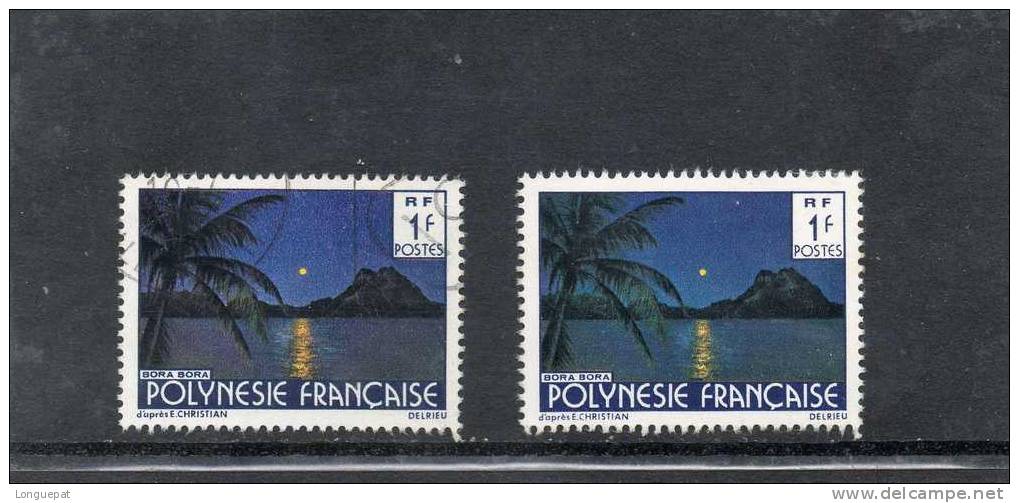 POLYNESIE Française : BORA-BORA : Paysage De La Polynésie - 2 Couleurs De Fond Différentes - Usati