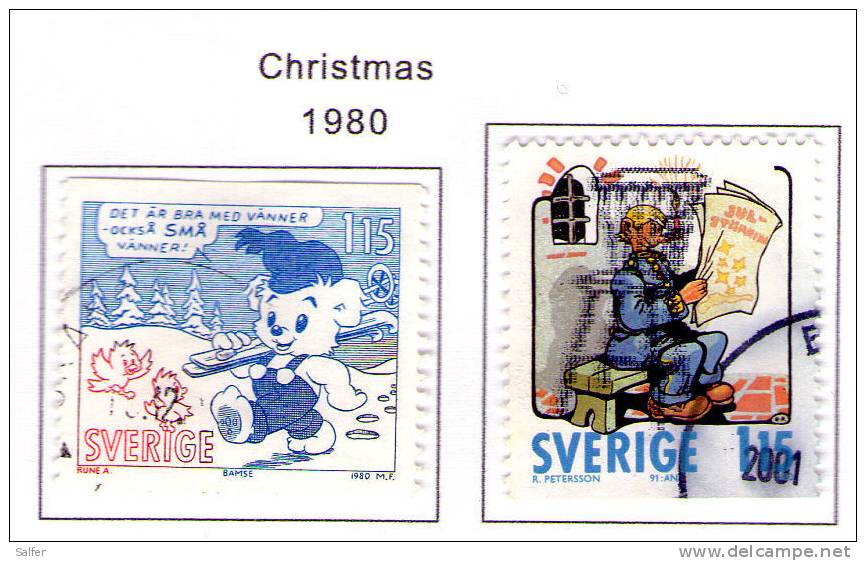 SCHWEDEN / SWEDEN / SVEZIA 1980 Christmas Gest / Used  / Usati - Gebraucht