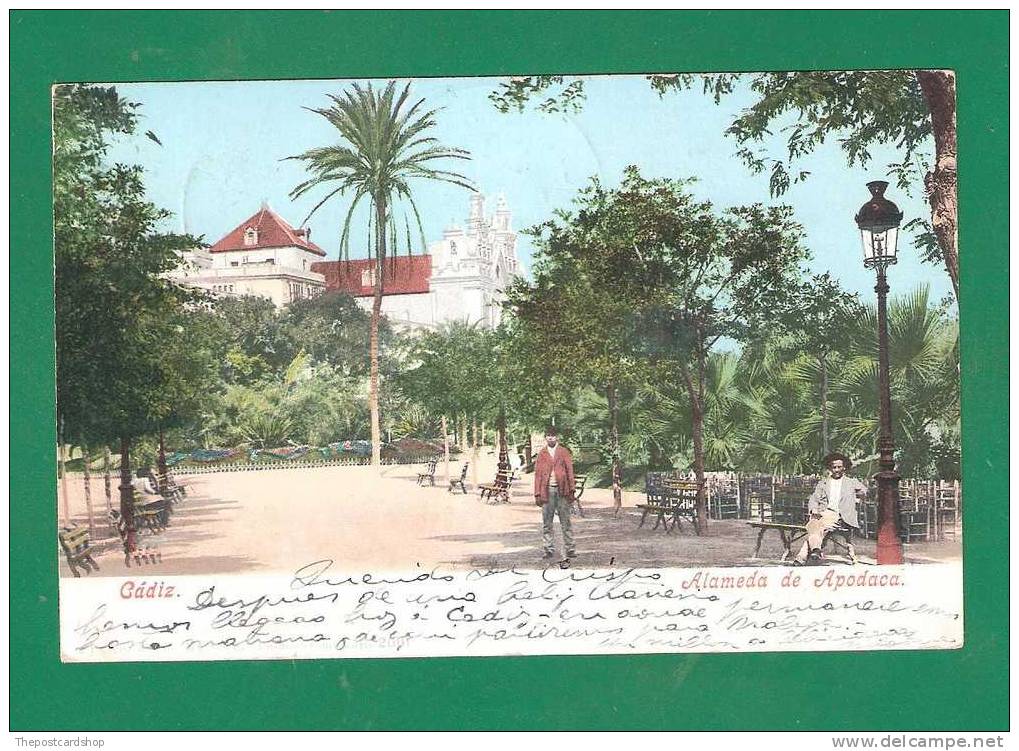 ESPANA CADIZ ALAMEDA DE APODACA LLEGADA A URUGUAY HISTORIA POSTAL DOS NON DIVISE MORE CADIZ LISTED - Cádiz