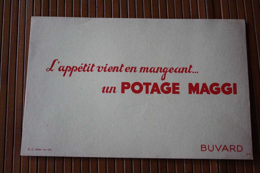 BUVARD PUBLICITAIRE Publicité Surl POTAGE MAGGI - Suppen & Sossen