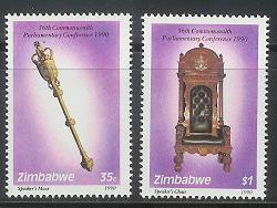 ZIMBABWE 1990 MNH Stamp(s) Commonwealth Conf. 448-449 #5112 - Zimbabwe (1980-...)