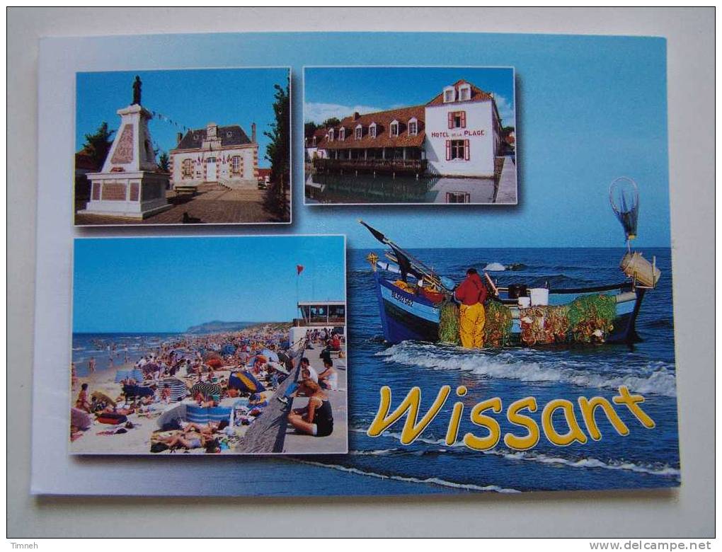 CPM.WISSANT-bateau De Pêche-plage Monument-Hôtel De La Plage-monument- éditeurs Artaud Frères- - Wissant