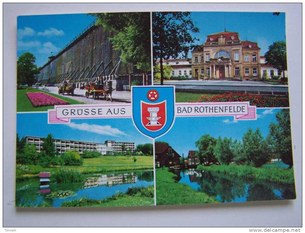 CPM.GRÜSSE AUS BAD ROTHENFELDE-Blason-jardins-attelage-Verlag Herbert KL.MASCHMEYER- - Bad Rothenfelde