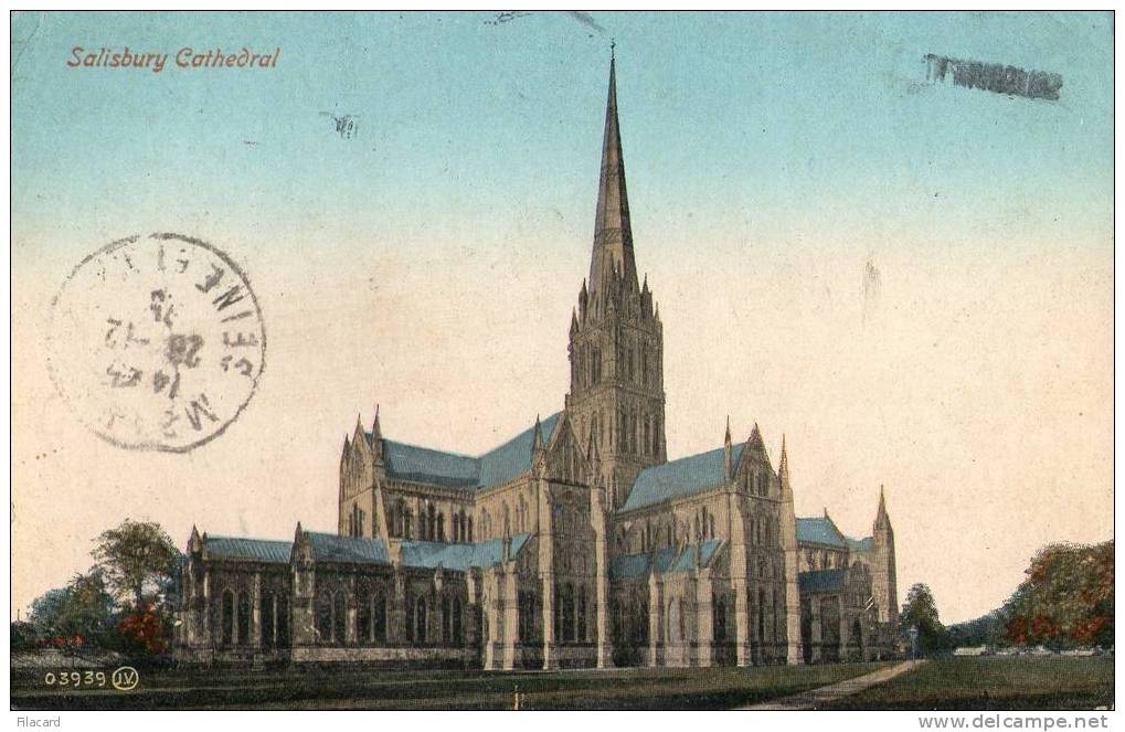 10915    Regno  Unito  Salisbury  Cathedral  VG  1925 - Salisbury