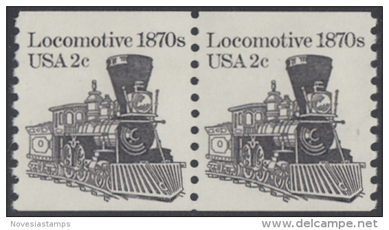 !a! USA Sc# 1897A MNH Horiz.PAIR - Locomotive 1870s - Unused Stamps