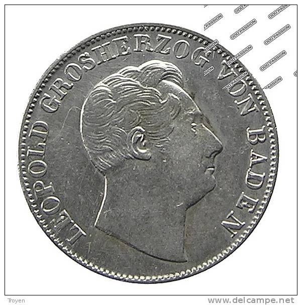 Allemagne - 1/2 Gulden - Baden - 1848 - Argent   - TTB à TTB+ - Verzamelingen