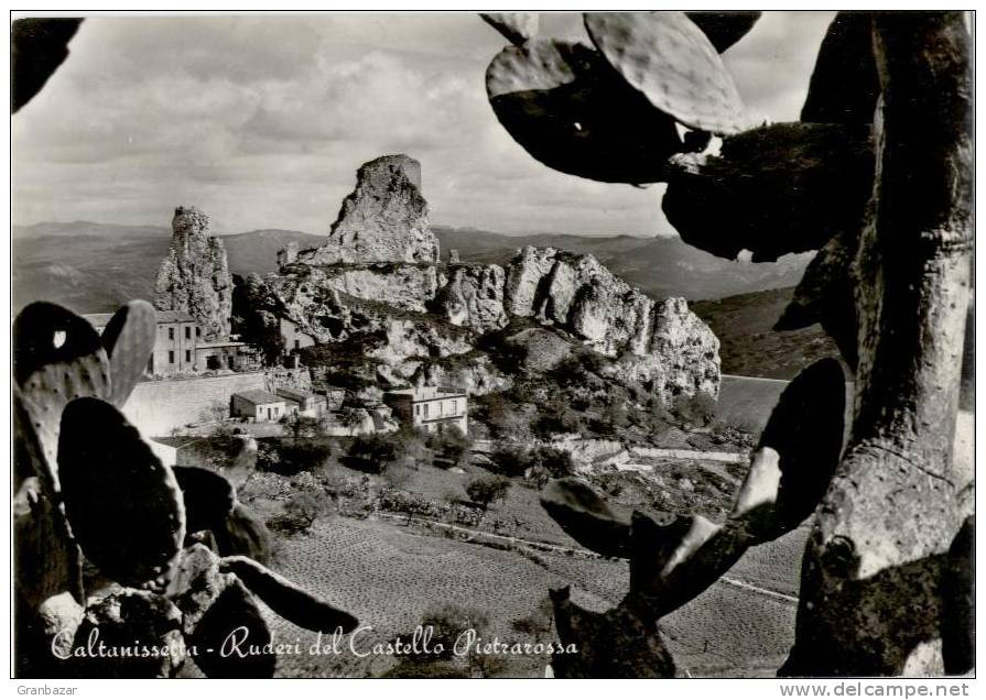 CALTANISSETTA, I RUDERI DEL CASTELLO, B/N   **** - Caltanissetta