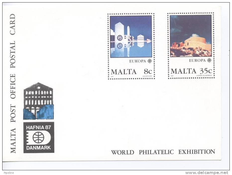 Malta Postal Card No. 8 EUROPA CEPT 1987 In Mint Condition - 1987