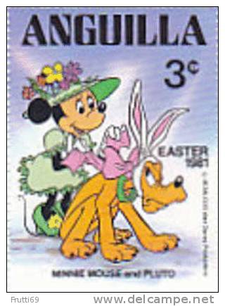 ST 0089 - ANGUILLA  - Disney - Easter 1981 - Minnie Mouse & Pluto - 3 C MINT! - Pâques