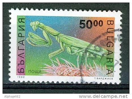 Faune - Mante Religieuse - BULGARIE - Insecte - N° 3476 B - 1992 - Usati