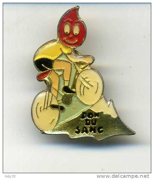 - PIN´S  CYCLISME DON DU SANG - Radsport