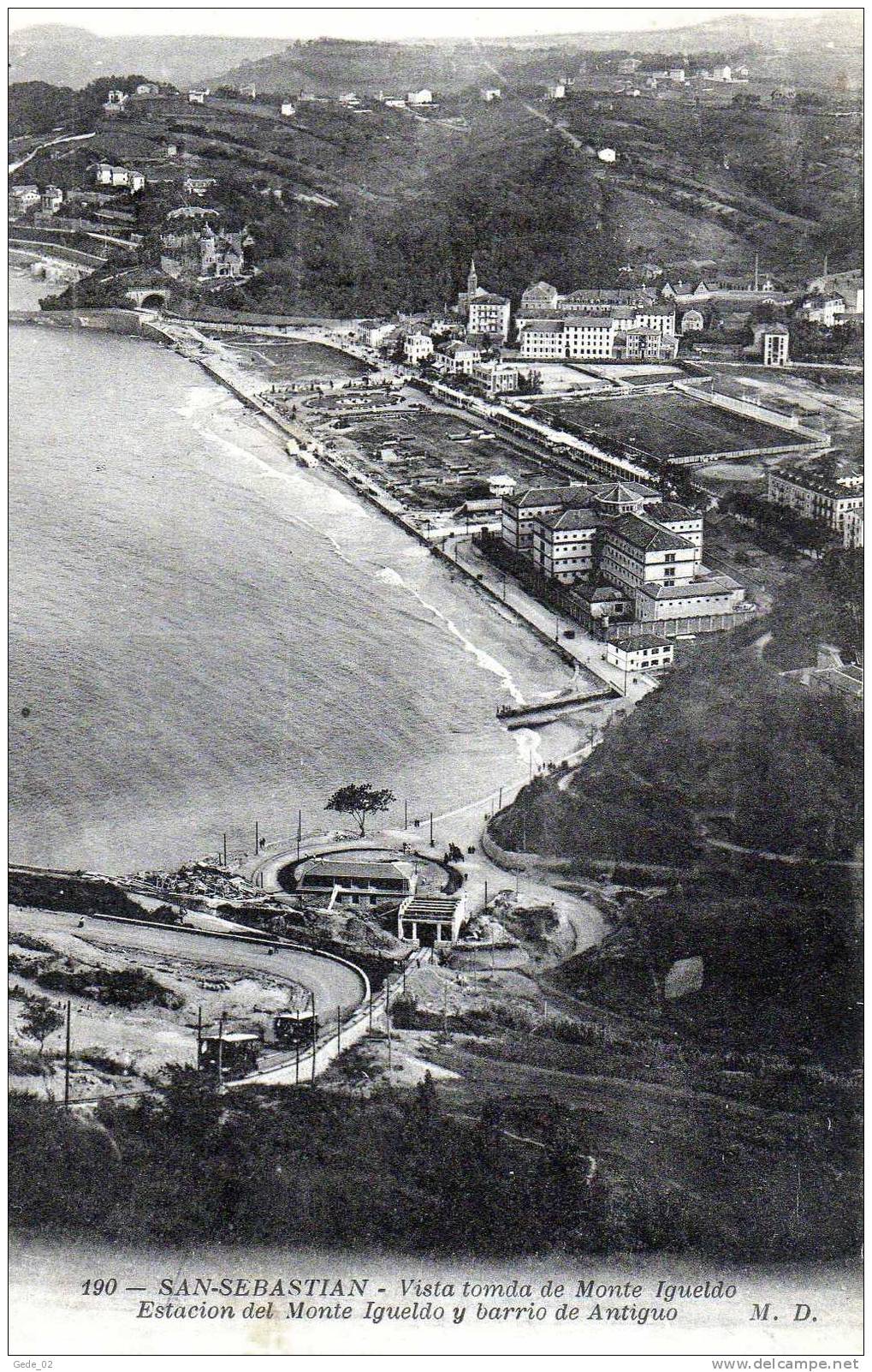 SAN-SEBASTIAN   -  Vista Tomba De Monte Igueldo     ( Carte Trés Bon état, Ni Voyagée, Ni écrite ) - Guipúzcoa (San Sebastián)