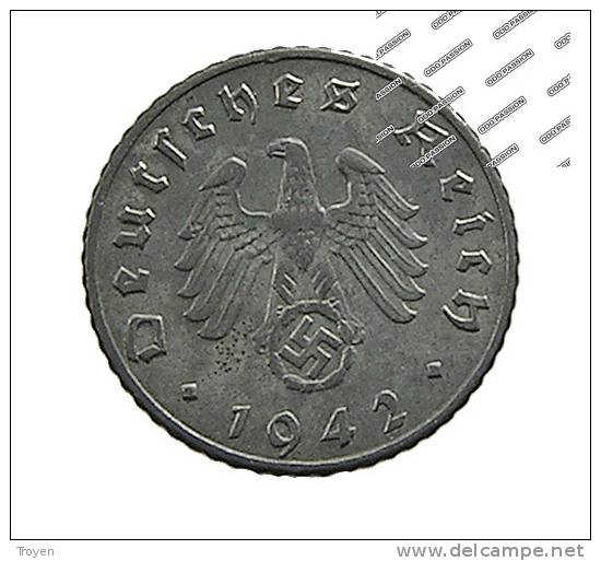 Allemagne - 5 Pfennig - 1942 F - Zinc -  TTB - 5 Reichspfennig