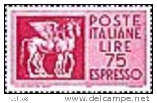 ITALIA 1958 ESPRESSO L.75 TIMBRATO - Correo Urgente/neumático