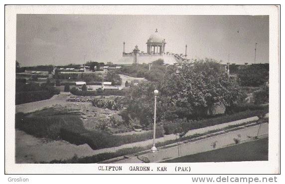 CLIFTON GARDEN KAR PAKISTAN (CARTE PHOTO) - Pakistán