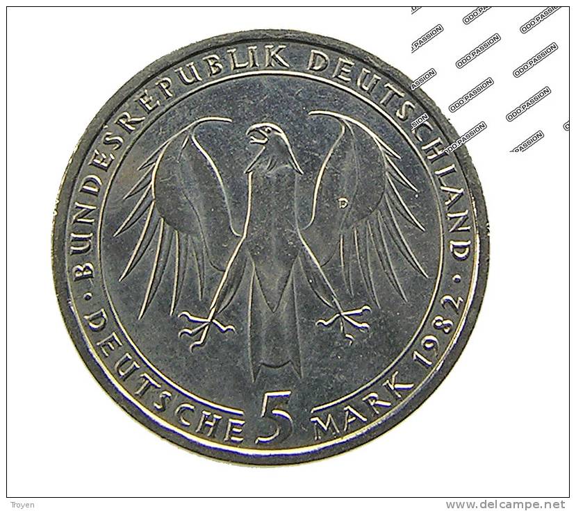 Allemagne - 5 Mark - 1982   -  Johann Wolfgang Von Goethe -  Argent -  Sup - 5 Mark