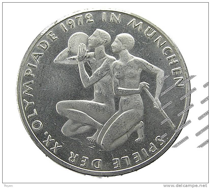 Allemagne - 10 Mark - 1972 F -  J.O. Munchen -  Athlètes - Argent -  TTB+ - Verzamelingen