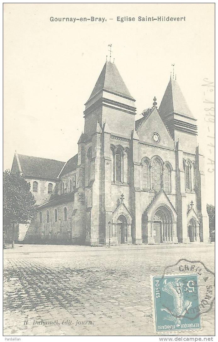 76.  GOURNAY-EN-BRAY.     EGLISE SAINT-HILDEVERT.  GROS  PLAN - Gournay-en-Bray