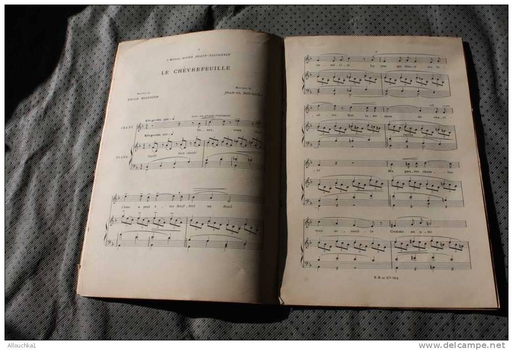 MUSIQUE PARTITION Musicale CHANSONS FLORALES J.C. NOUGUES -LES NYMPHEAS LES CHEVREFEUILLES -L'ASPHODELE  PAROLE BOISSIER - Chant Chorale