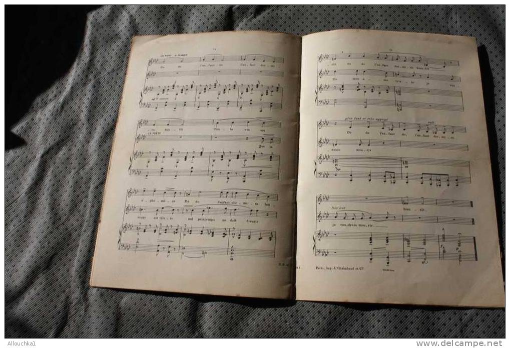 MUSIQUE PARTITION musicale CHANSONS FLORALES J.C. NOUGUES -LES NYMPHEAS LES CHEVREFEUILLES -L'ASPHODELE  PAROLE BOISSIER