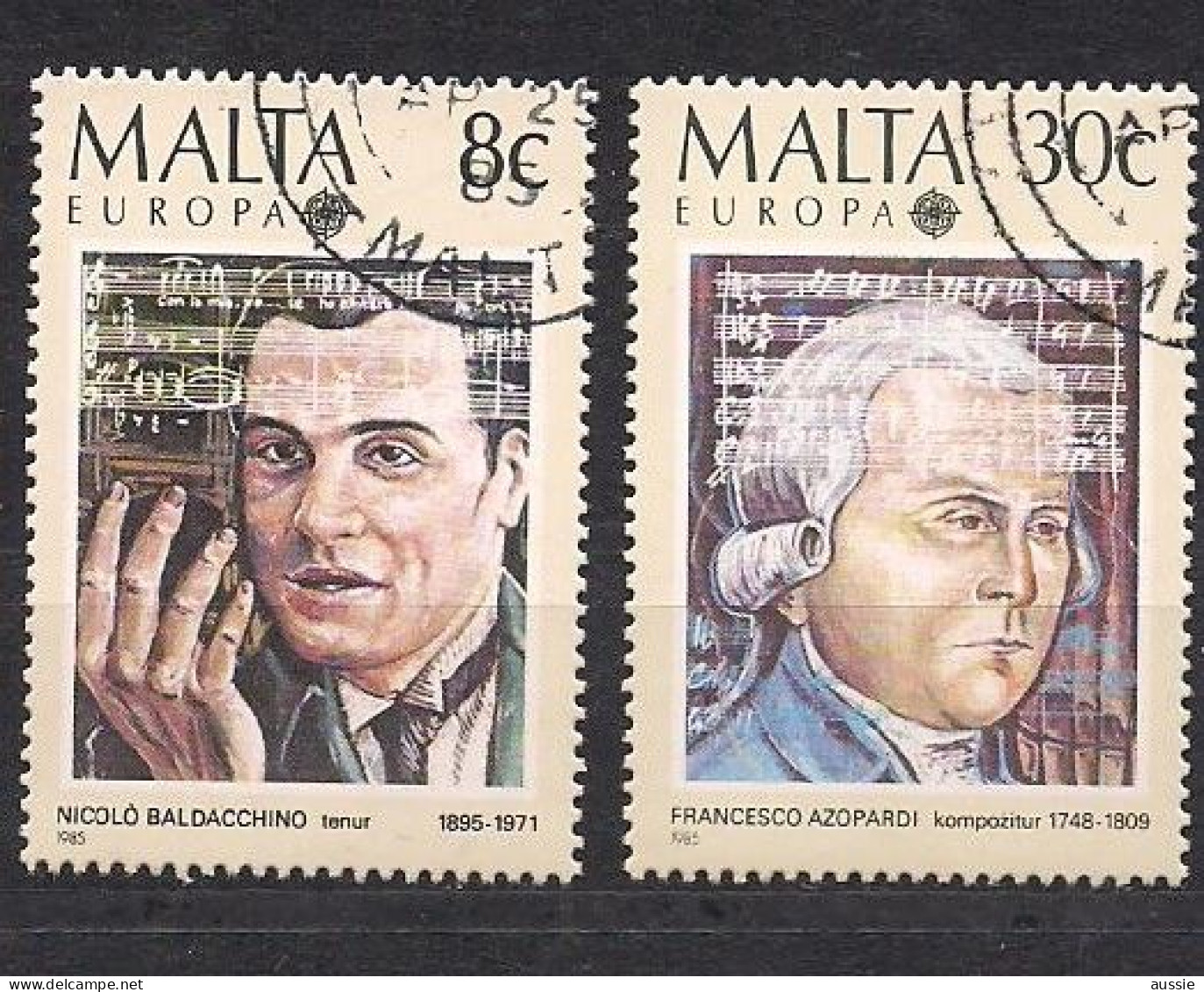 Cept 1985 Malta Malte Yvertn° 707-08 (°) Oblitéré Cote 7 € Musique - 1985