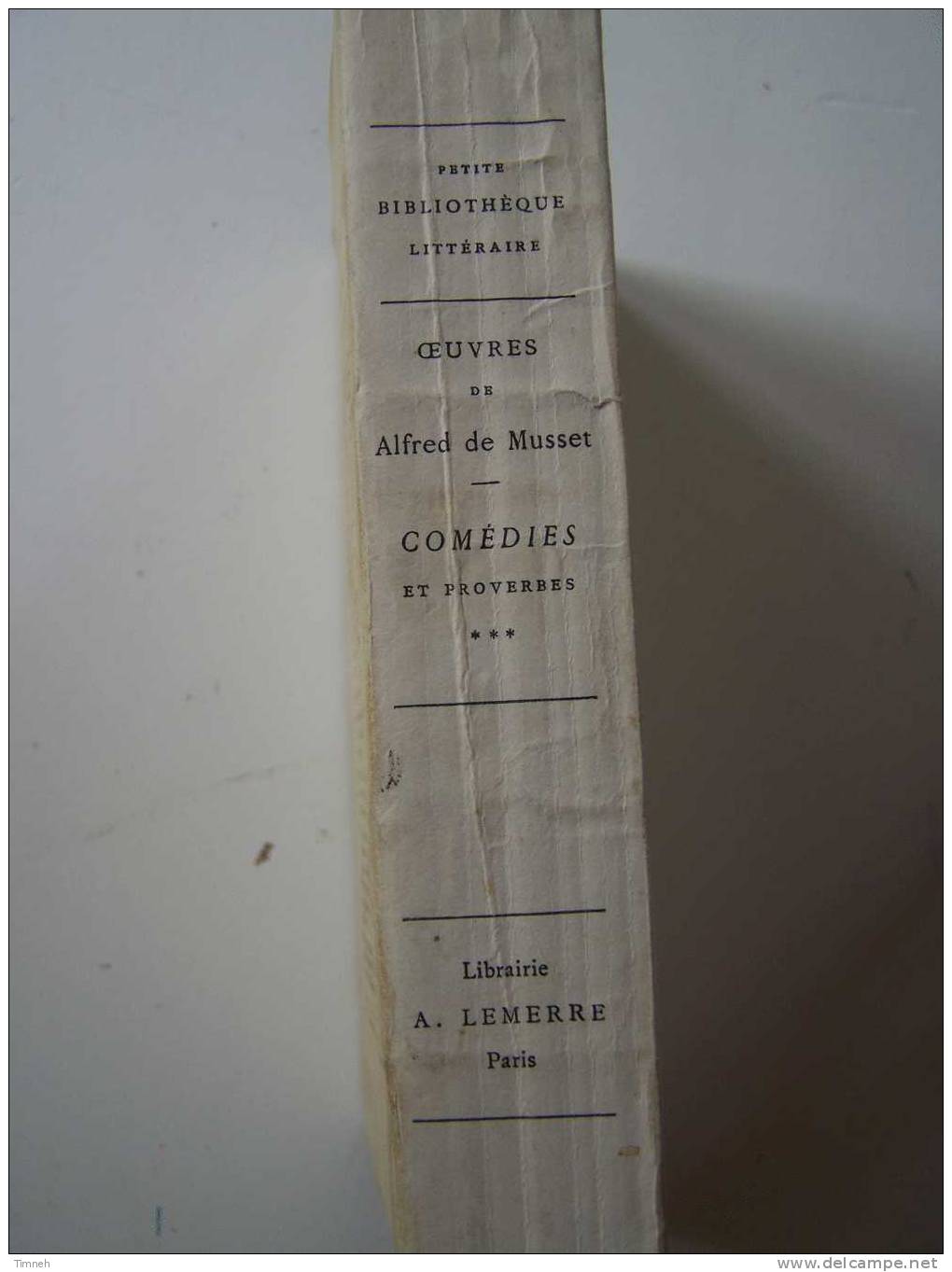 OEUVRES DE Alfred De Musset-comédies Et Proverbes-1950 Librairie Alphonse Lemerre- - Französische Autoren