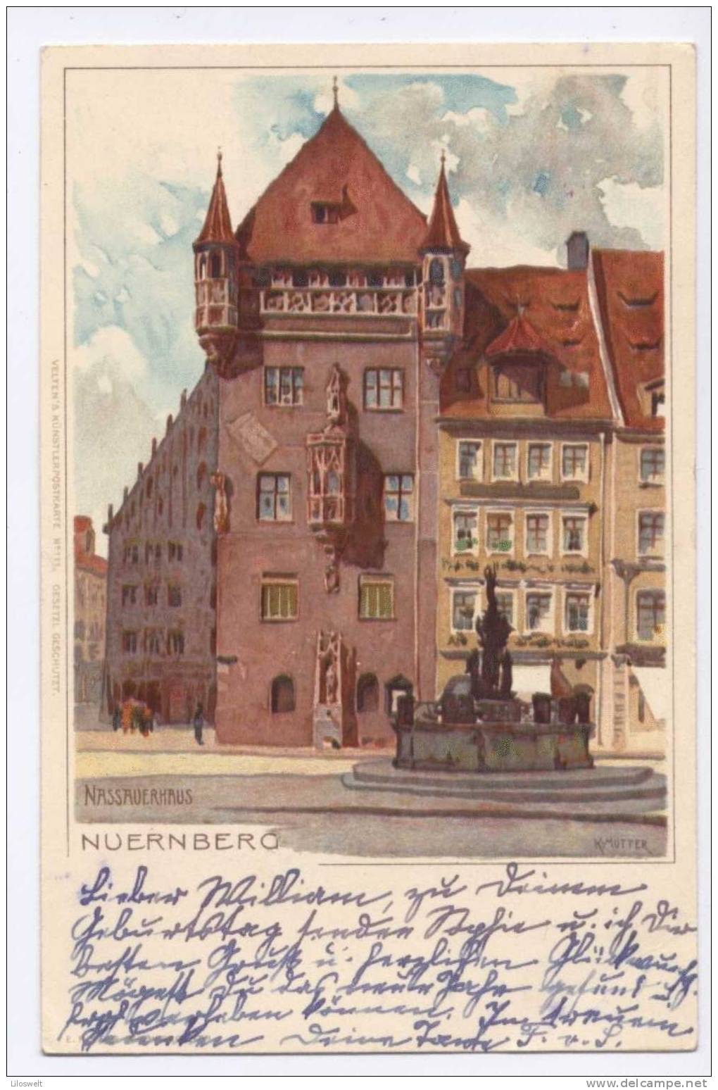 NÜRNBERG Nassauerhaus Sign. K. Mutter Um 1900 - Nürnberg