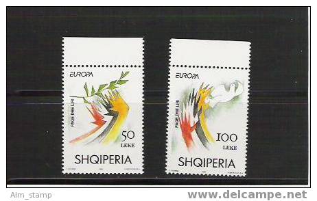 1995 Albanien   Yv. 2327-8  Mi. 2556-7 ** MNH - 1995