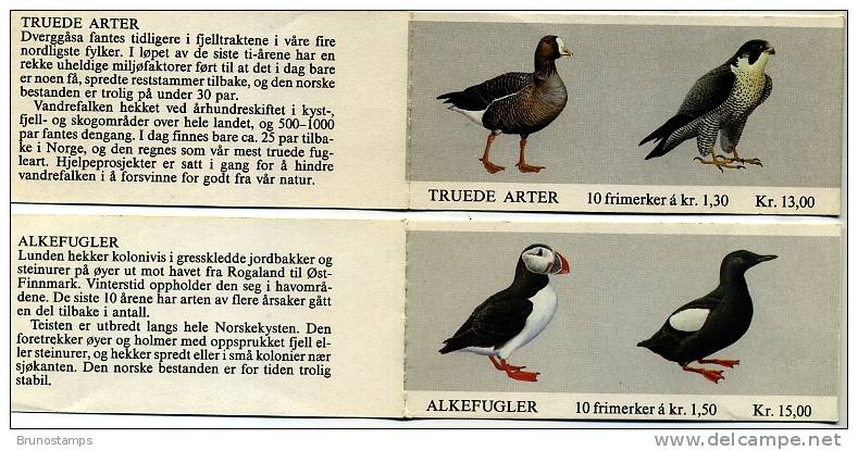 NORWAY/NORGE - 1981  BIRDS  BOOKLETS (2)   MINT NH - Booklets