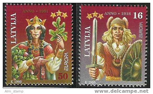 1995 Lettland     Mi. 414-5 ** MNH Europa - 1995