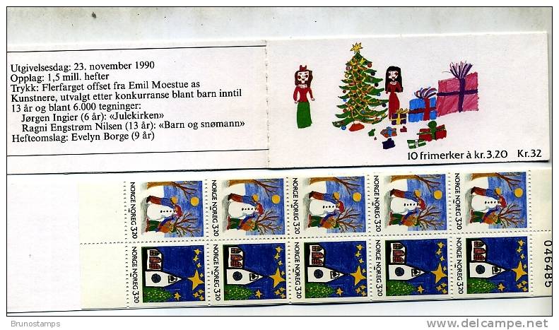 NORWAY/NORGE - 1990  CHRISTMAS   BOOKLET   MINT NH - Carnets