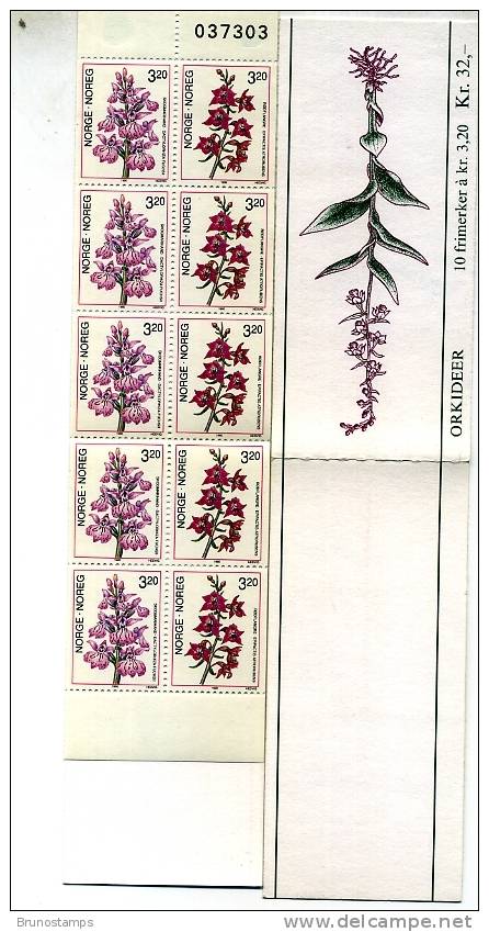 NORWAY/NORGE - 1990  ORCHIDS  BOOKLET   MINT NH - Carnets